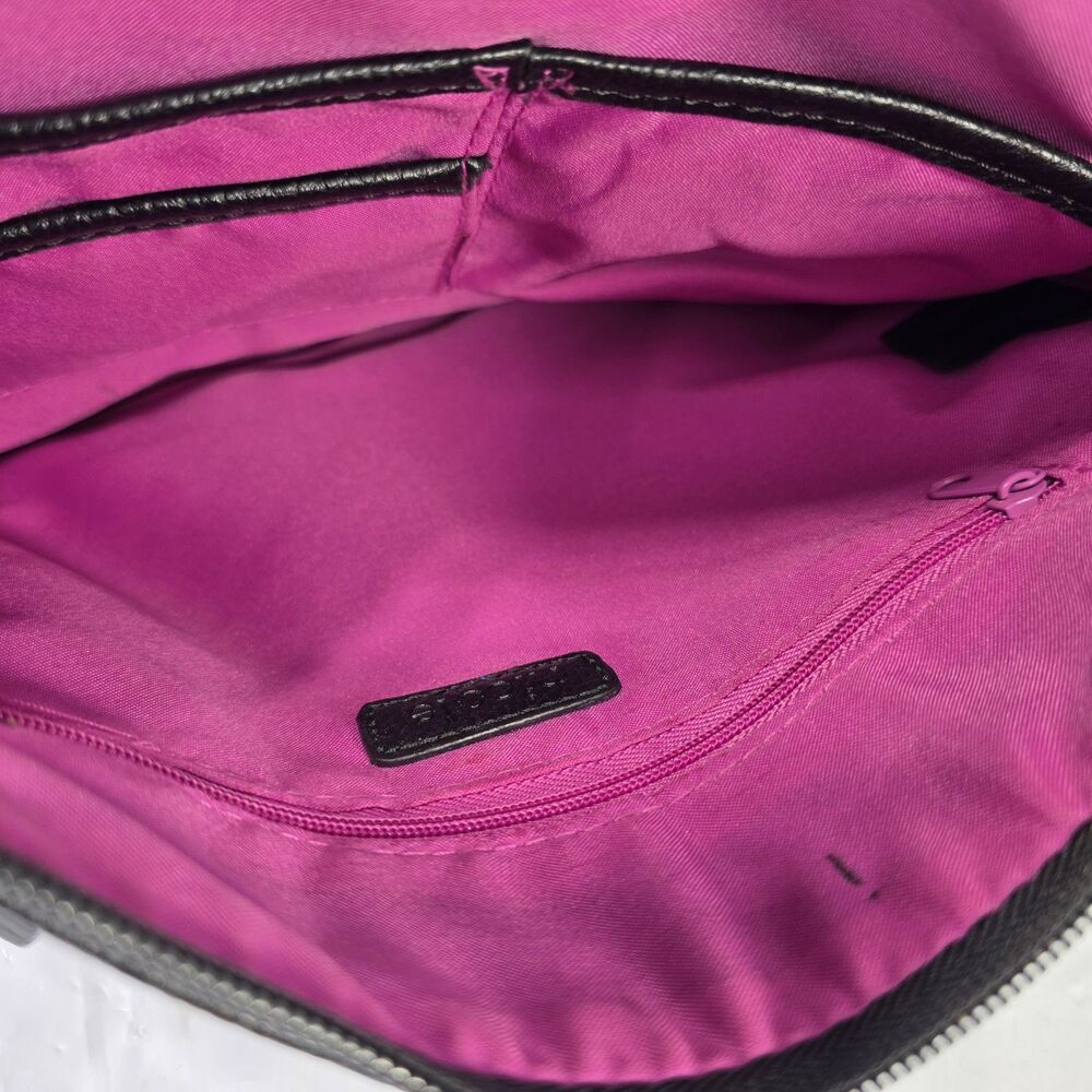 Nicole Miller Black Mobile Phone Pocket Clutch Purse 2 Zippered Pockets - Picture 6 of 7